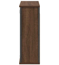 Bad-Wandschrank mit Spiegel Braun Eichen-Optik 60x21x60 cm
