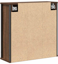 Bad-Wandschrank mit Spiegel Braun Eichen-Optik 60x21x60 cm