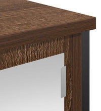Bad-Wandschrank mit Spiegel Braun Eichen-Optik 60x21x60 cm