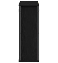 Bad-Wandschrank mit Spiegel Schwarz Eichen-Optik 50x21x60 cm