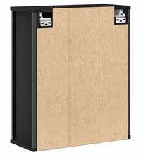 Bad-Wandschrank mit Spiegel Schwarz Eichen-Optik 50x21x60 cm