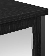 Bad-Wandschrank mit Spiegel Schwarz Eichen-Optik 50x21x60 cm