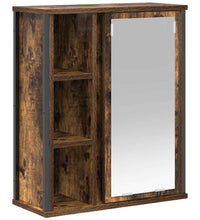 Bad-Wandschrank mit Spiegel Räuchereiche 50x21x60 cm