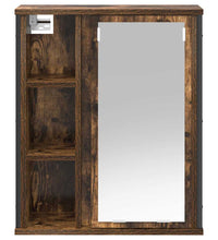 Bad-Wandschrank mit Spiegel Räuchereiche 50x21x60 cm