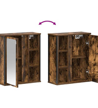 Bad-Wandschrank mit Spiegel Räuchereiche 50x21x60 cm