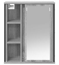 Bad-Wandschrank mit Spiegel Grau Sonoma 50x21x60 cm