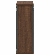 Bad-Wandschrank mit Spiegel Braun Eichen-Optik 50x21x60 cm