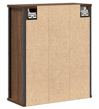 Bad-Wandschrank mit Spiegel Braun Eichen-Optik 50x21x60 cm