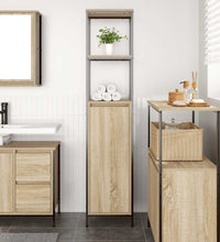 Badschrank mit Regalen Sonoma-Eiche 36x35x165 cm