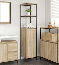 Badschrank mit Regalen Sonoma-Eiche 36x35x165 cm
