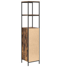Badschrank mit Regalen Räuchereiche 36x35x165 cm