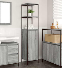 Badschrank mit Regalen Grau Sonoma 36x35x165 cm