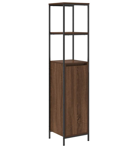 Badschrank mit Regalen Braun Eichen-Optik 36x35x165 cm