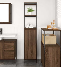 Badschrank mit Regalen Braun Eichen-Optik 36x35x165 cm