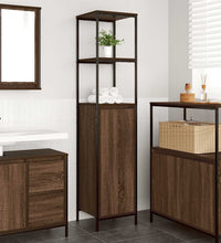 Badschrank mit Regalen Braun Eichen-Optik 36x35x165 cm