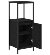 Badschrank mit Regalen Schwarz Eichen-Optik 36x35x95 cm