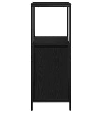 Badschrank mit Regalen Schwarz Eichen-Optik 36x35x95 cm