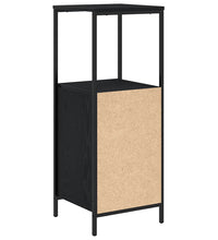 Badschrank mit Regalen Schwarz Eichen-Optik 36x35x95 cm