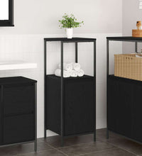 Badschrank mit Regalen Schwarz Eichen-Optik 36x35x95 cm