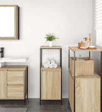 Badschrank mit Regalen Sonoma-Eiche 36x35x95 cm
