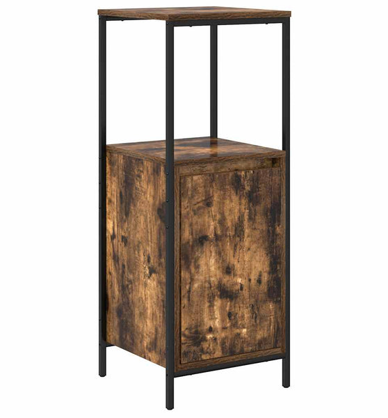 Badschrank mit Regalen Räuchereiche 36x35x95 cm
