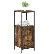 Badschrank mit Regalen Räuchereiche 36x35x95 cm
