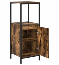 Badschrank mit Regalen Räuchereiche 36x35x95 cm