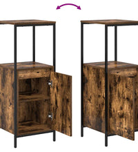 Badschrank mit Regalen Räuchereiche 36x35x95 cm