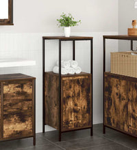 Badschrank mit Regalen Räuchereiche 36x35x95 cm