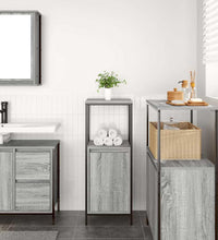 Badschrank mit Regalen Grau Sonoma 36x35x95 cm