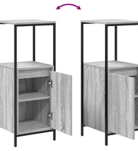Badschrank mit Regalen Grau Sonoma 36x35x95 cm