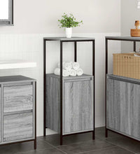 Badschrank mit Regalen Grau Sonoma 36x35x95 cm
