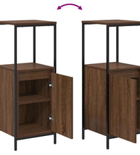 Badschrank mit Regalen Braun Eichen-Optik 36x35x95 cm