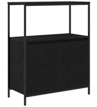 Badschrank mit Regalen Schwarz Eichen-Optik 76,5x35x95 cm