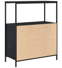 Badschrank mit Regalen Schwarz Eichen-Optik 76,5x35x95 cm
