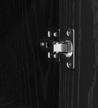 Badschrank mit Regalen Schwarz Eichen-Optik 76,5x35x95 cm