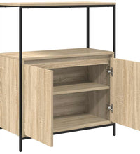 Badschrank mit Regalen Sonoma-Eiche 76,5x35x95 cm