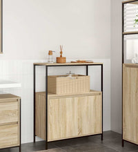 Badschrank mit Regalen Sonoma-Eiche 76,5x35x95 cm