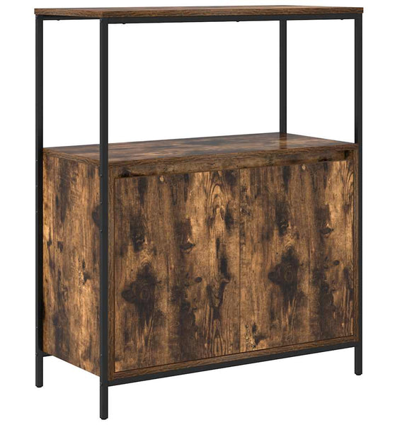 Badschrank mit Regalen Räuchereiche 76,5x35x95 cm