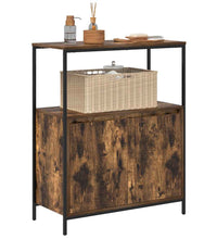 Badschrank mit Regalen Räuchereiche 76,5x35x95 cm
