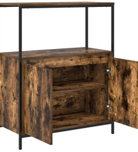 Badschrank mit Regalen Räuchereiche 76,5x35x95 cm