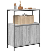 Badschrank mit Regalen Grau Sonoma 76,5x35x95 cm