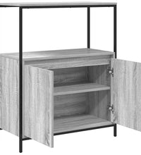 Badschrank mit Regalen Grau Sonoma 76,5x35x95 cm