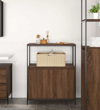 Badschrank mit Regalen Braun Eichen-Optik 76,5x35x95 cm