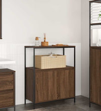 Badschrank mit Regalen Braun Eichen-Optik 76,5x35x95 cm