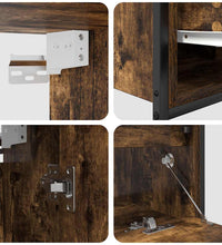 2-tlg. Badmöbel-Set Räuchereiche Holzwerkstoff