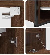 2-tlg. Badmöbel-Set Braun Eichen-Optik Holzwerkstoff