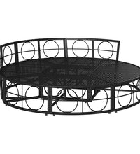 Outdoor-Loungebett ohne Dach Schwarz Poly Rattan