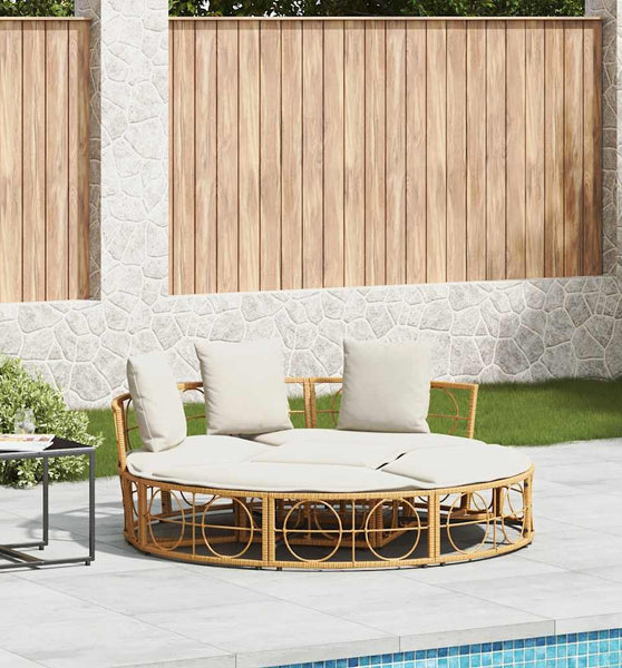 Outdoor-Loungebett ohne Dach Poly Rattan