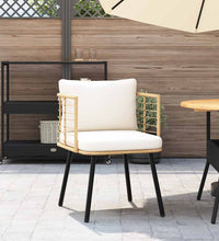 Gartenstuhl mit Kissen Natur Poly Rattan